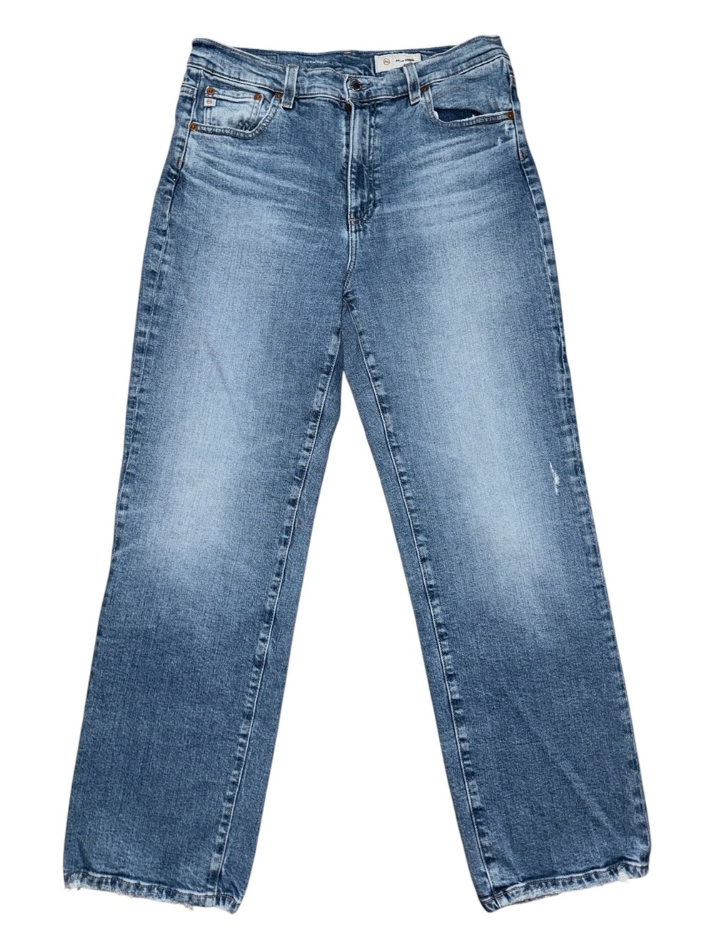 AG Adriano Goldschmied Jeans Brinley Mid Rise Straight Medium Wash Size 30 EUC